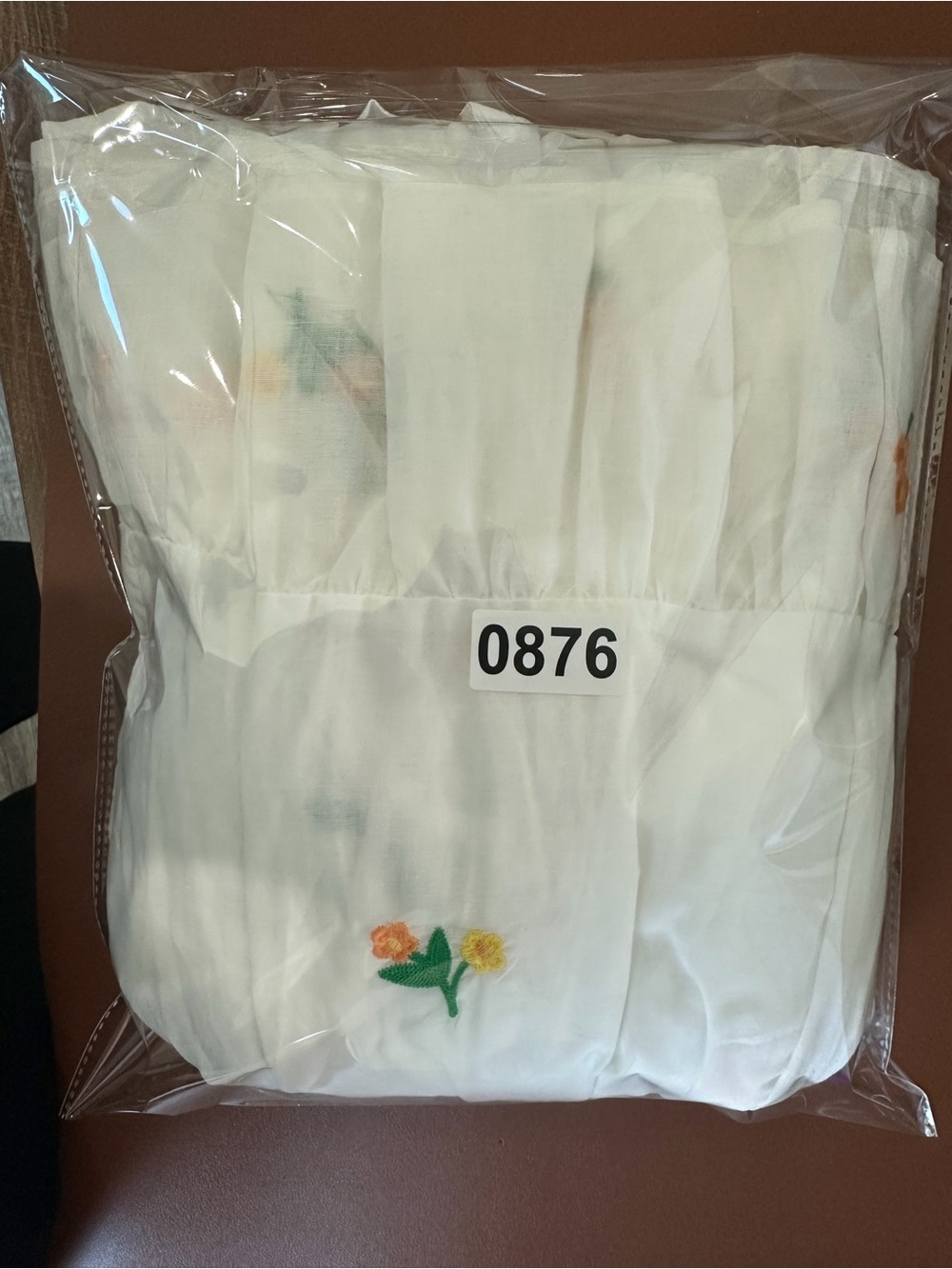 Jacquie Garden party White Midi Dress with Multicolor Floral Embroidery Size M - Picture 4 of 9